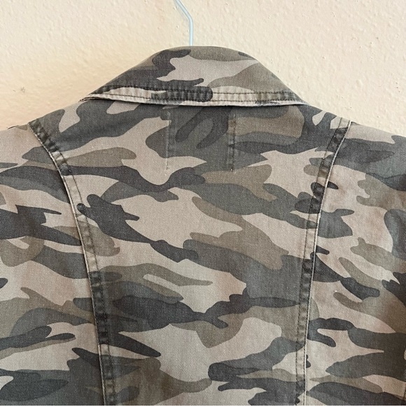 Mudd Camo Trucker Jacket Cotton Zipper Button Size L - Picture 7 of 10